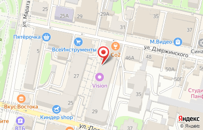 Магазин Мир тканей на улице Достоевского на карте
