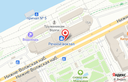 Судоходная компания Волжское пароходство на площади Маркина на карте