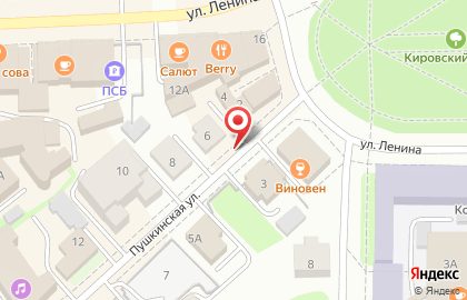 Роза ветров на Пушкинской улице на карте