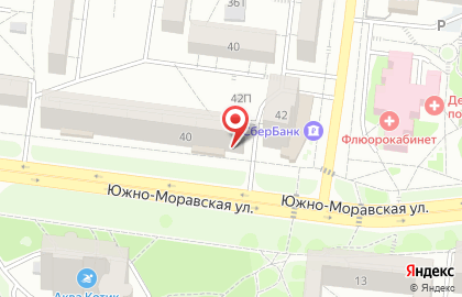 Винный магазин Деликат на Южно-Моравской улице на карте