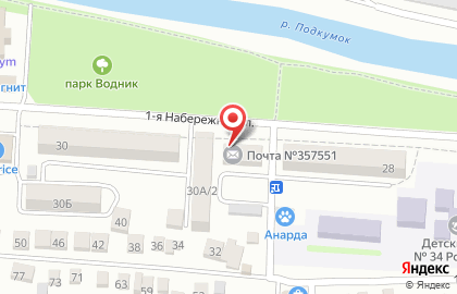 Парикмахерская Лариса на 1-ой Набережной улице на карте