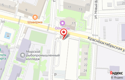 Автостоянка в Калининграде на карте