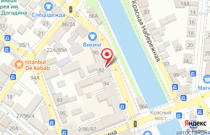 Магазин Мир посуды на улице Красная Набережная на карте