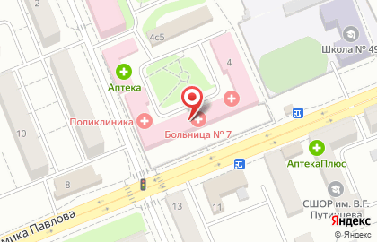 Красноярская межрайонная клиническая больница №7 на карте
