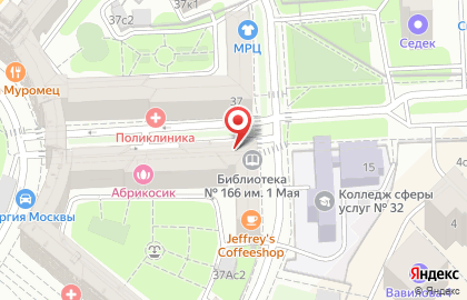 Библиотека №166 на Ленинском проспекте на карте