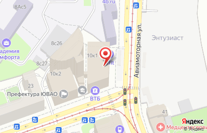 Фитнес-клуб X-Fit Авиамоторная в Лефортово на карте