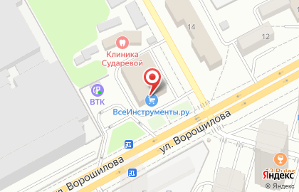 Интернет-гипермаркет товаров для строительства и ремонта ВсеИнструменты.ру на улице Ворошилова на карте
