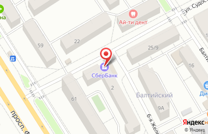 Страховая компания СберСтрахование в Фрунзенском районе на карте