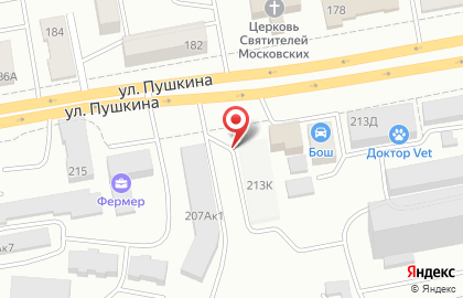 Магазин строительных материалов ТоргСервис на улице Пушкина на карте
