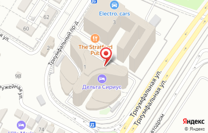 Поисковая система Яндекс в Триумфальном проезде на карте