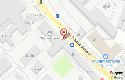 Типография Триада на улице Клары Цеткин на карте