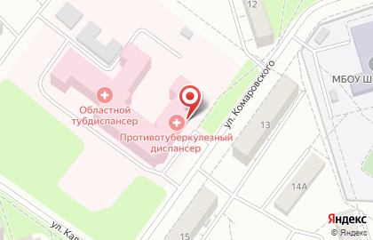 Челябинский областной противотуберкулезный диспансер в Металлургическом районе на карте