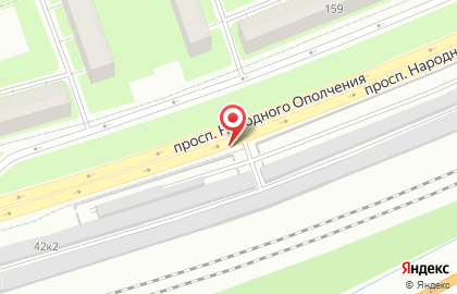 Автостоянка на проспекте Народного Ополчения, 44Б на карте
