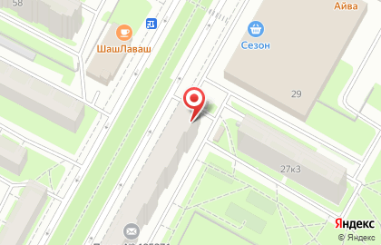 Продовольственный магазин Модерн в Калининском районе на карте