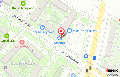 Супермаркет Магнит у дома в Советском районе на карте
