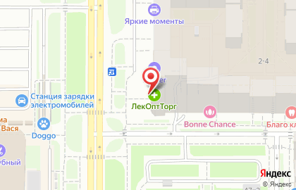 Аптека ЛекОптТорг в Красносельском районе на карте