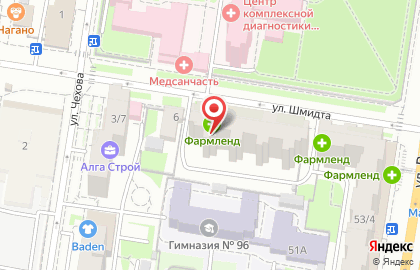 Кафе-пекарня Добропек на улице Лейтенанта Шмидта на карте