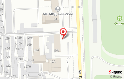 Центр технического обслуживания на улице Гагарина на карте