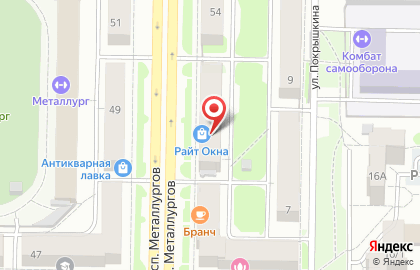 Научно-исследовательский институт экспертиз на проспекте Металлургов на карте