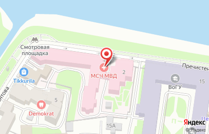 Медико-санитарная часть МВД Российской Федерации по Вологодской области на карте