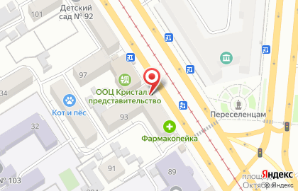 ТЦ Октябрьский в Железнодорожном районе на карте