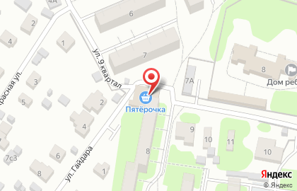 Супермаркет Пятёрочка в Москве на карте