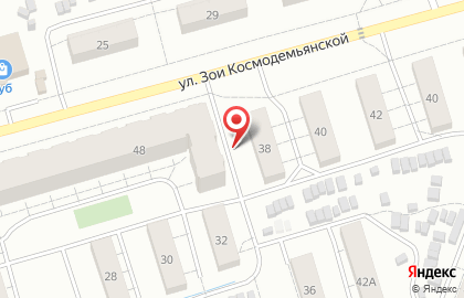 Продовольственный магазин Лилит на Зои Космодемьянской на карте