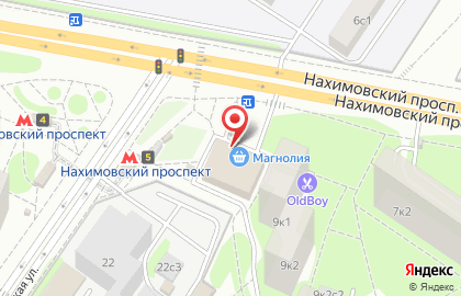 Удобный магазин Магнолия на метро Нахимовский проспект на карте