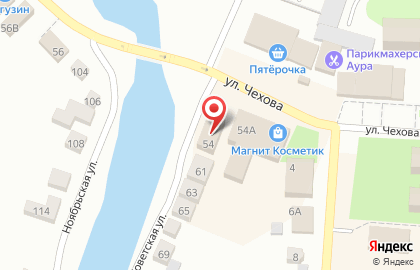 Фирменная розничная сеть магазинов Тюкалиночка на улице Чехова на карте