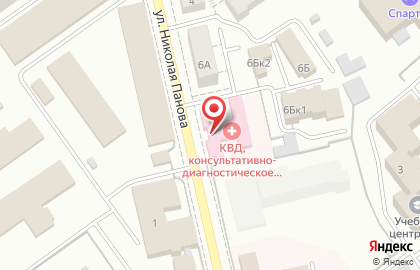 Самарский областной кожно-венерологический диспансер на улице Николая Панова на карте