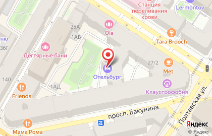 Мини-отель Отельбург на Невском проспекте на карте