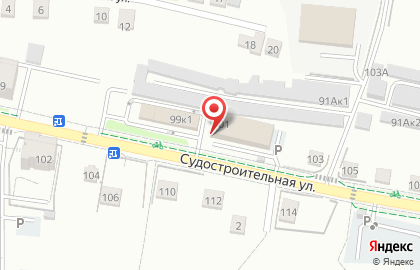 Хостел на Судостроительной на карте