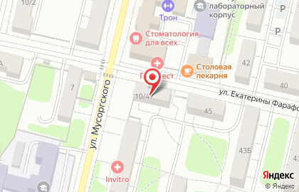 Банкомат СДМ-банк на улице Мусоргского на карте