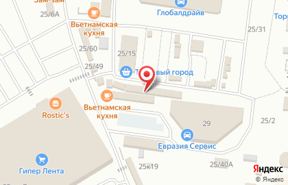 Павильон Бристоль экспресс на улице 70 лет Октября на карте