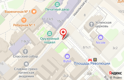 Кафе Матрешка Блин Хаус на площади Революции на карте