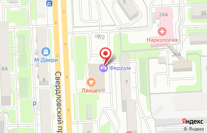 Бойцовский клуб Ferrum на Свердловском тракте на карте