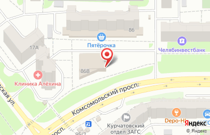 Сеть водоматов Урал-Аква на Комсомольском проспекте на карте