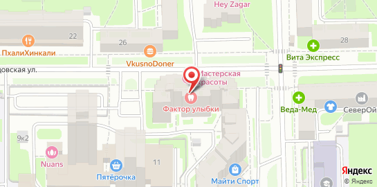 Стоматология Фактор Улыбки на Варшавской улице на карте