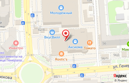 Пекарня на улице Генерала Лизюкова на карте