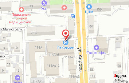 Автосервис FIT SERVICE на улице Авроры в Самаре на карте
