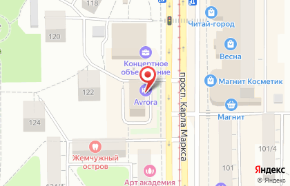 Гостиничный комплекс Аврора в Правобережном районе на карте