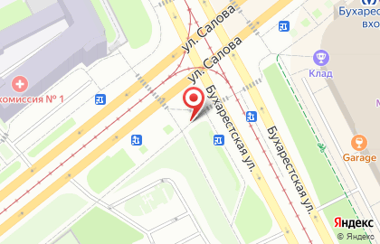 Петрокоммерцбанк (круглосуточно) на улице Салова на карте