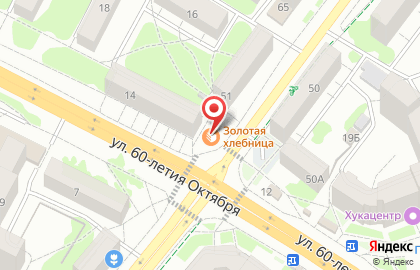 Магазин-закусочная Золотая хлебница на улице Максима Горького на карте