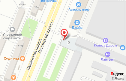 Автостоянка на Ленинском проспекте, 160а/2 на карте