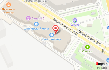 Ресторан здорового питания Greenbox в Василеостровском районе на карте