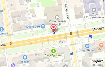 Сеть киосков быстрого питания РобинСдобин на Интернациональной улице, 37 киоск на карте