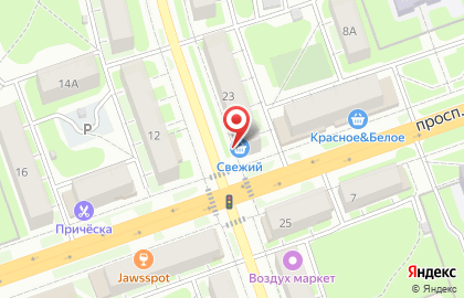 Магазин продуктов Свежий на карте