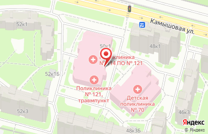 Травматологический пункт, Приморский район на Камышовой улице на карте