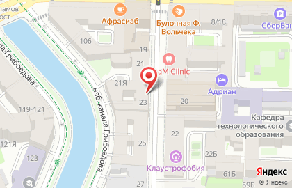 Антикварный магазин Русский модерн на Большой Подьяческой улице на карте