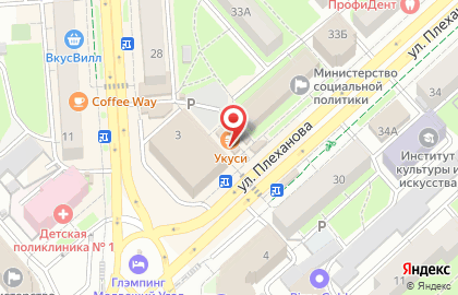 Минимаркет Первый белорусский на улице Плеханова на карте